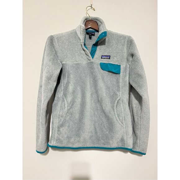 Patagonia Jacket Womens Medium M Gray ReTool Snap T Fleece Pullover Polartec - Picture 1 of 10